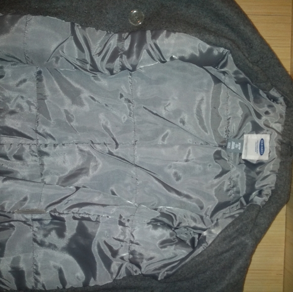 Old Navy Girls Gray Peacoat - Picture 2 of 5